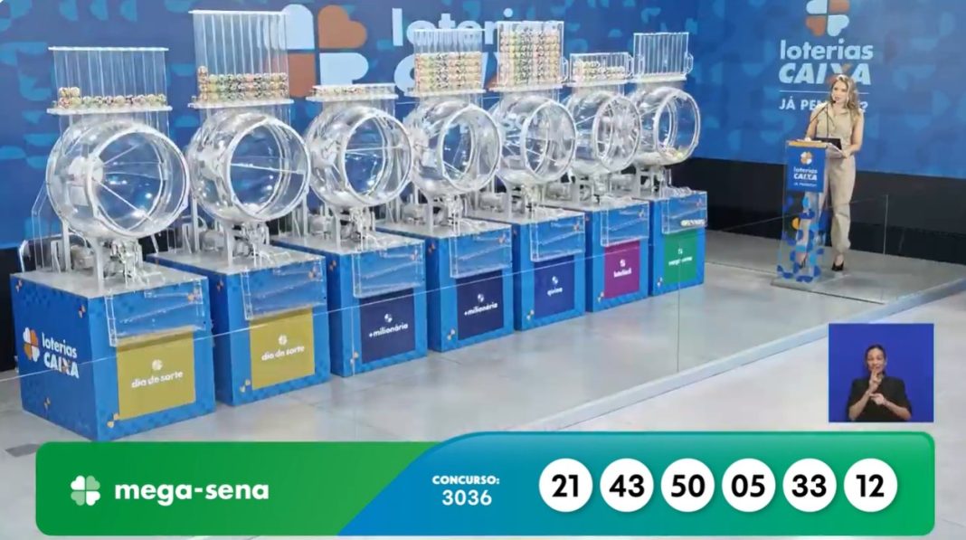 Mega-Sena, concurso 3036: confira os números sorteados