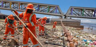 Prefeitura retira resíduos da orla do Rio Negro; agendar coleta