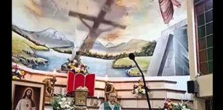 Padre morre atingido por cruz de madeira quando celebrava missa