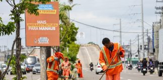 Prefeitura de Manaus reforça limpeza na avenida Max Teixeira