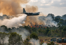 Incêndios: aeronaves lançam 1,1 milhão de litros d’água no Amazonas
