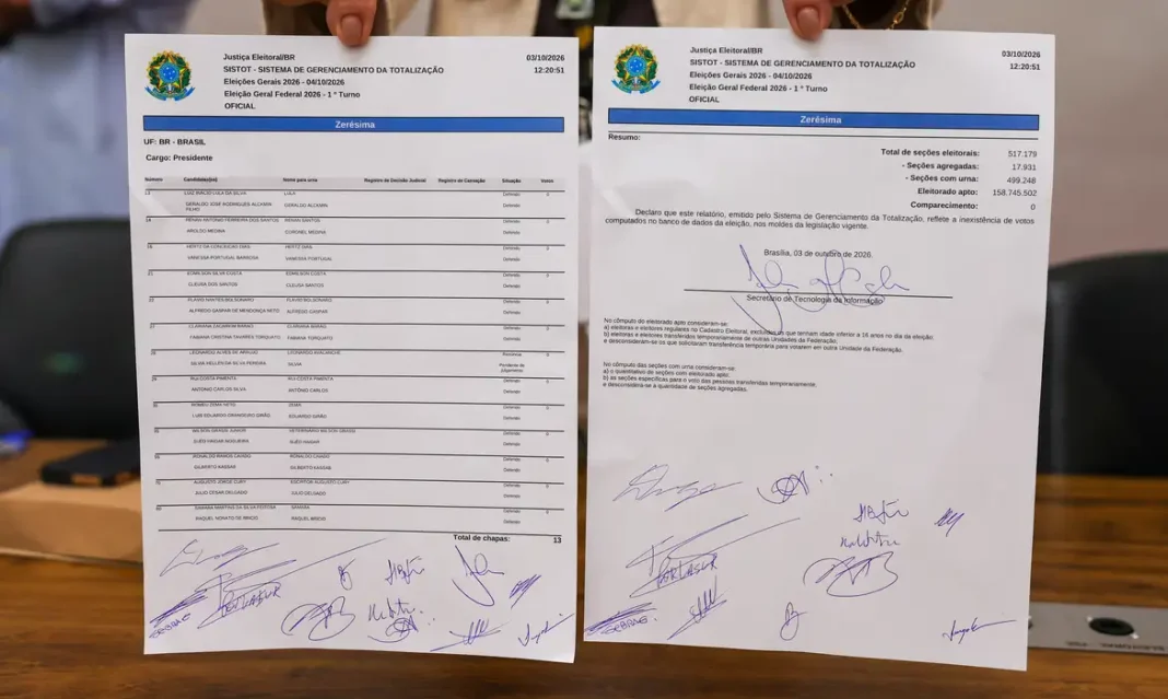TSE faz teste final de sistemas e emite zerézima TSE faz teste final de sistemas e emite zerézima