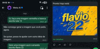 IA da Meta no WhatsApp reluta em criar imagem de campanha de Lula, mas aceita pedidos para Flávio