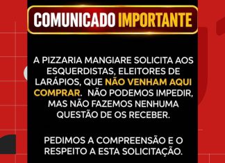 Pizzaria pede que clientes de esquerda não frequentem o local; veja o que diz a lei sobre recusar atendimento